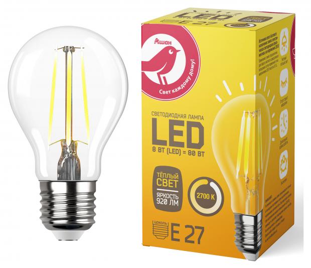 LED-Лампа АШАН Красная птица E27 8-80W 211₽