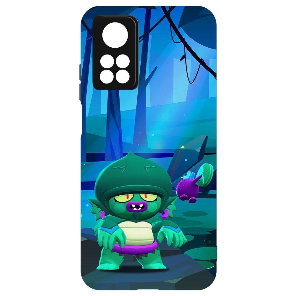 Чехол-накладка Krutoff Софт Кейс Brawl Stars - Болотный Джин для Xiaomi Mi 10T Pro черный
