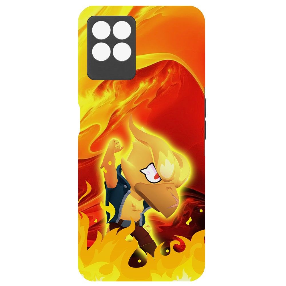

Чехол-накладка Krutoff Софт Кейс Brawl Stars - Ворон-Феникс для Realme 8i черный