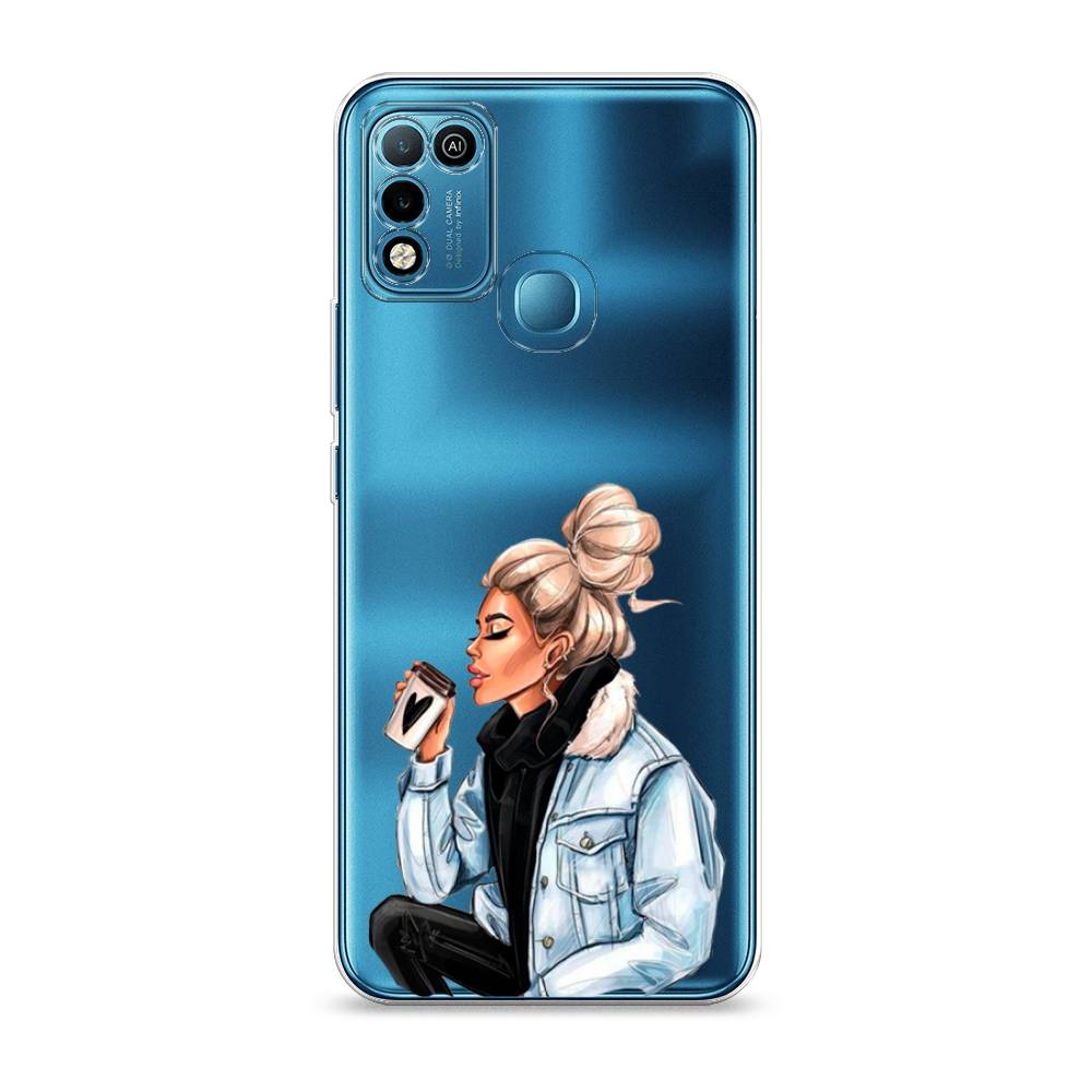 

Чехол Awog на Infinix HOT 10 Play "Cute girl", Разноцветный, 3100650-7