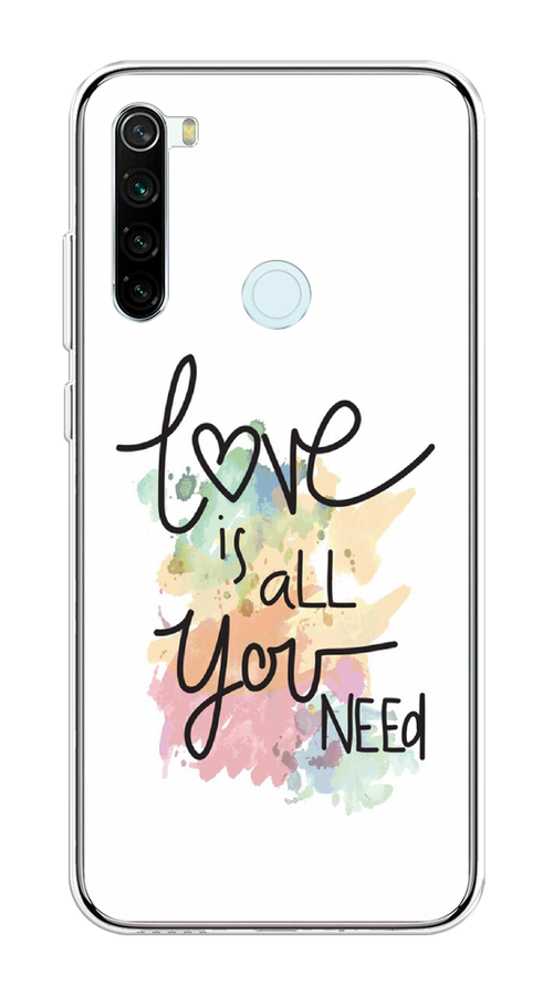 

Чехол на Xiaomi Redmi Note 8T "Love is all you need", Белый;черный;зеленый, 37450-1