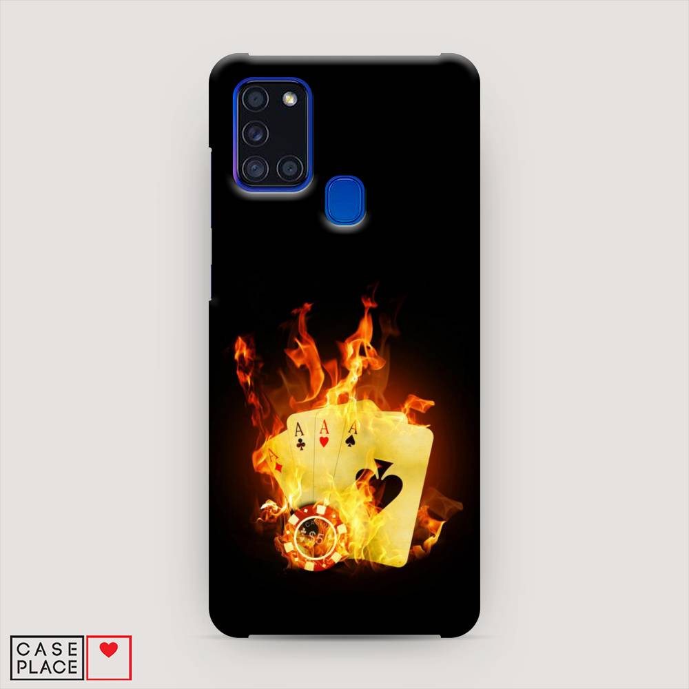 

Пластиковый чехол "Горящие карты" на Samsung Galaxy A21s, 2100220-7