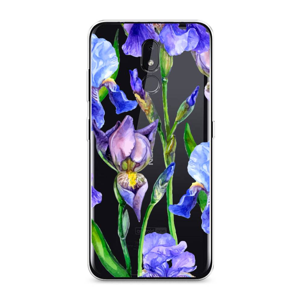 фото Чехол awog "синие ирисы" для nokia 3.2
