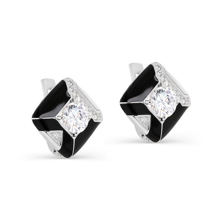 

Серьги из серебра с фианитом Kabarovsky 12-335-7902, 12-335-7902