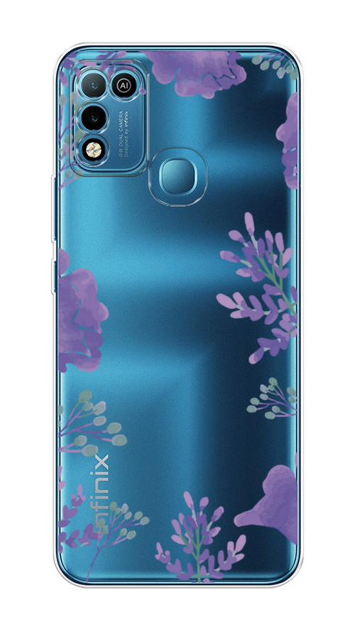 

Чехол Awog на Infinix HOT 10 Play "Сиреневая цветочная рамка", Разноцветный, 3100650-8