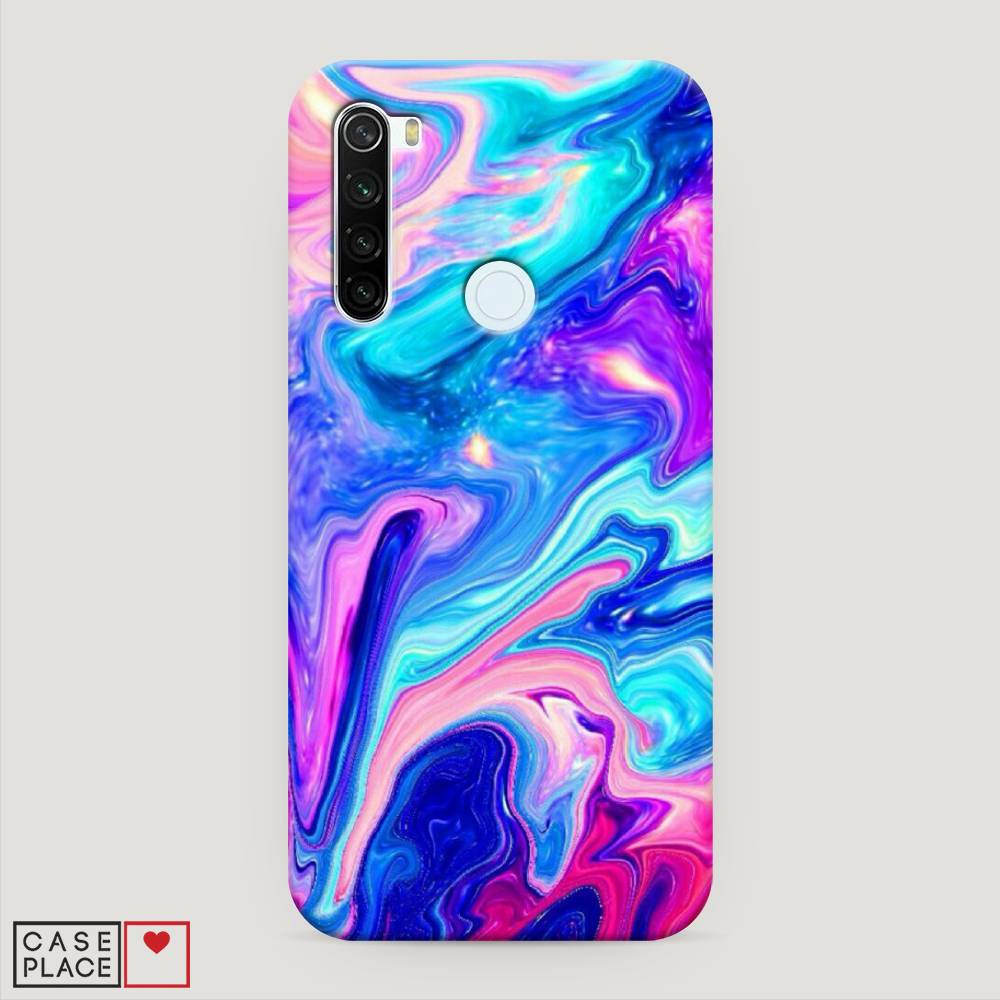 фото Пластиковый чехол "потеки краски" на xiaomi redmi note 8t awog