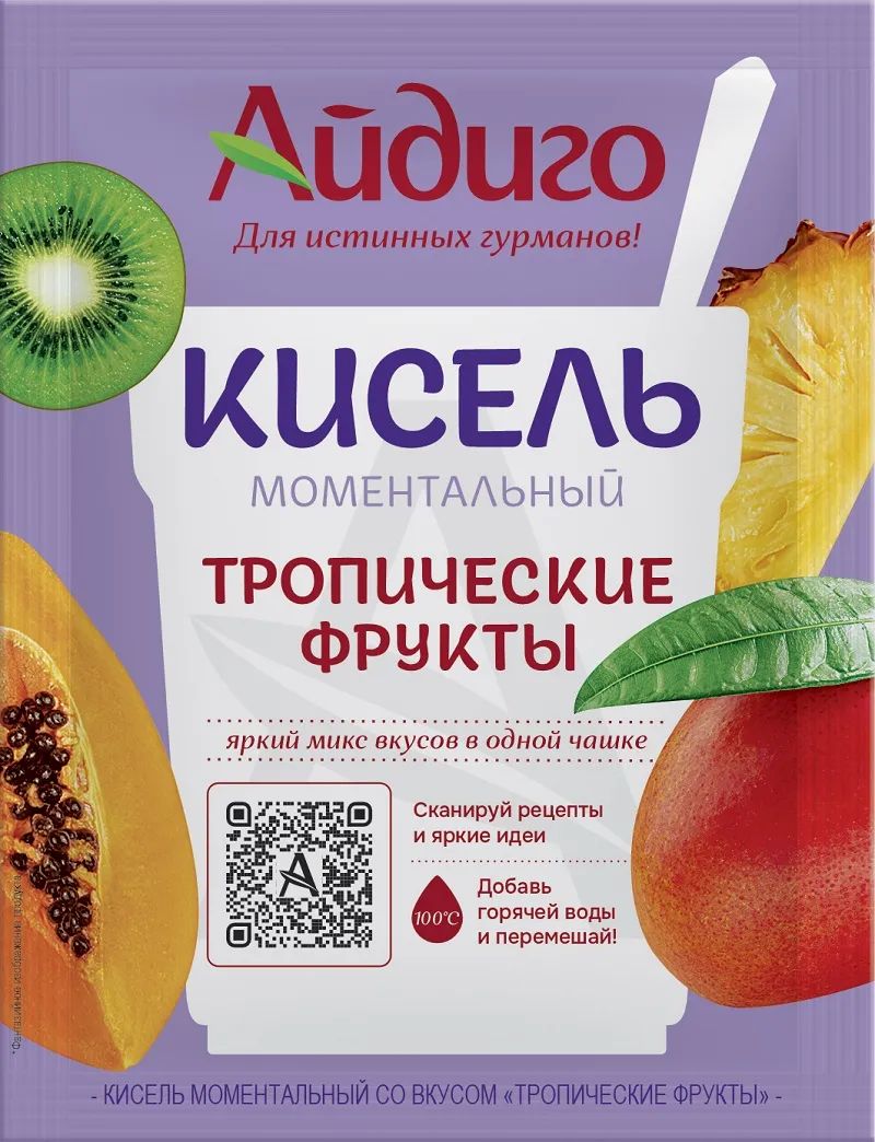 

Смесь для приготовления напитка Айдиго Кисель моментальный тропический 30 г