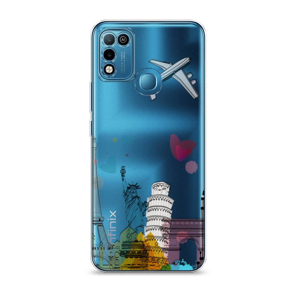 

Чехол Awog на Infinix HOT 10 Play "Самолет путешествий", Разноцветный, 3100650-10