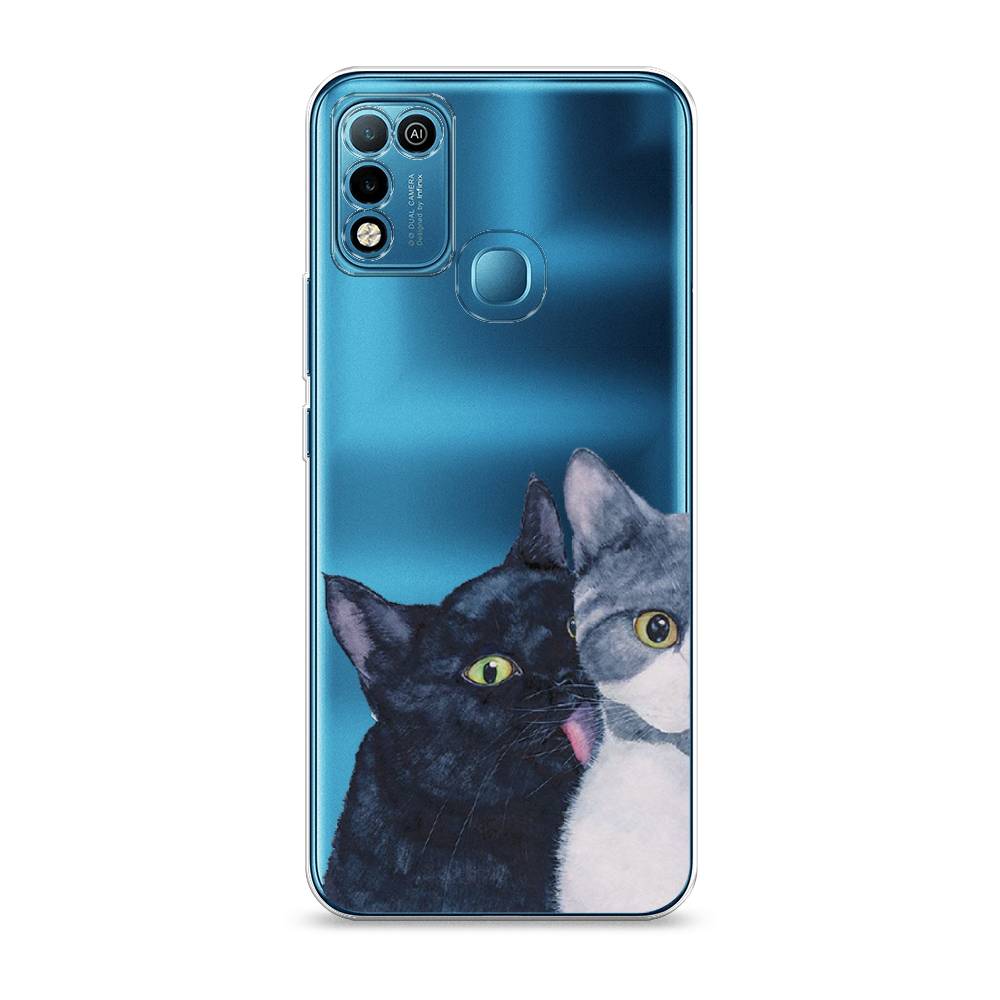 

Чехол Awog на Infinix HOT 10 Play "Кошачья любовь", Разноцветный, 3100650-1