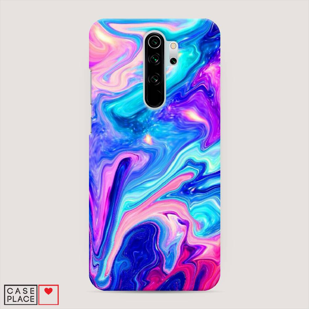 фото Пластиковый чехол "потеки краски" на xiaomi redmi note 8 pro awog