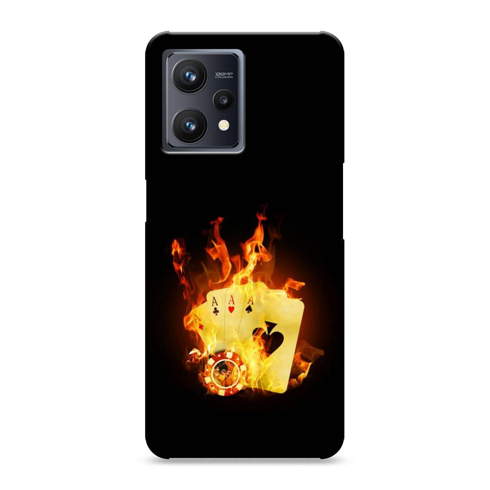 

Пластиковый чехол "Горящие карты" на Realme 9, 257220-7