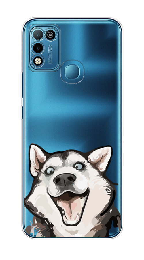 

Чехол Awog на Infinix HOT 10 Play "Радостный хаски", Разноцветный, 3100650-1