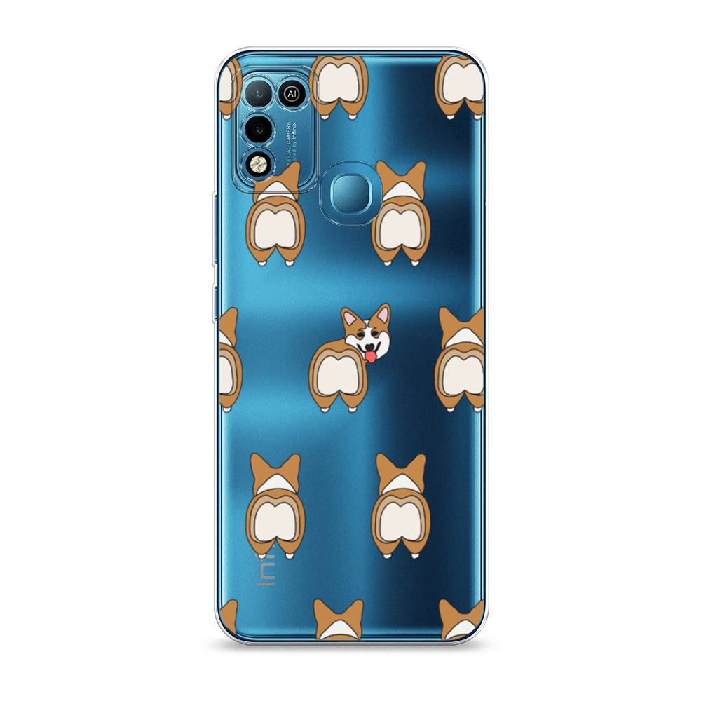 

Чехол Awog на Infinix HOT 10 Play "Милый корги фон", Разноцветный, 3100650-2