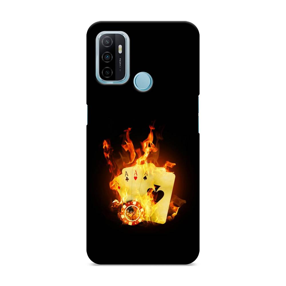 

Пластиковый чехол "Горящие карты" на Oppo A53, 254320-7