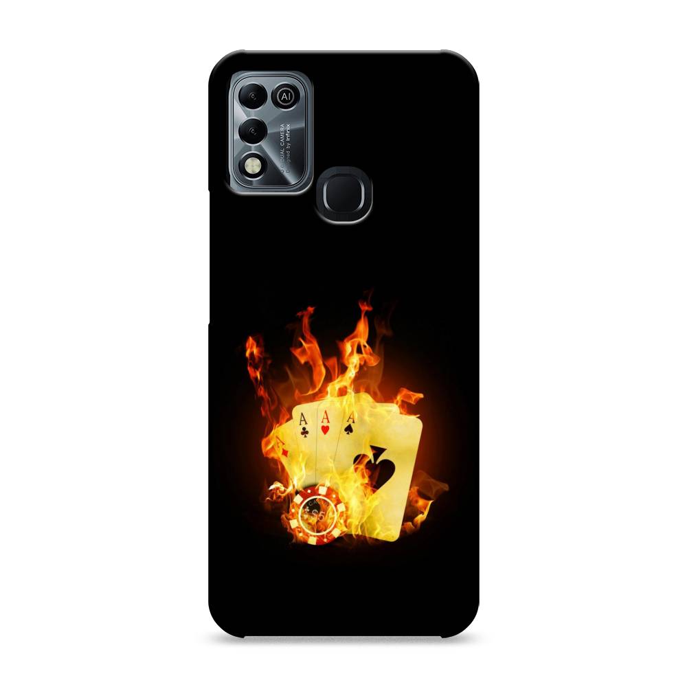 

Пластиковый чехол "Горящие карты" на Infinix HOT 11 Play, 3100820-7