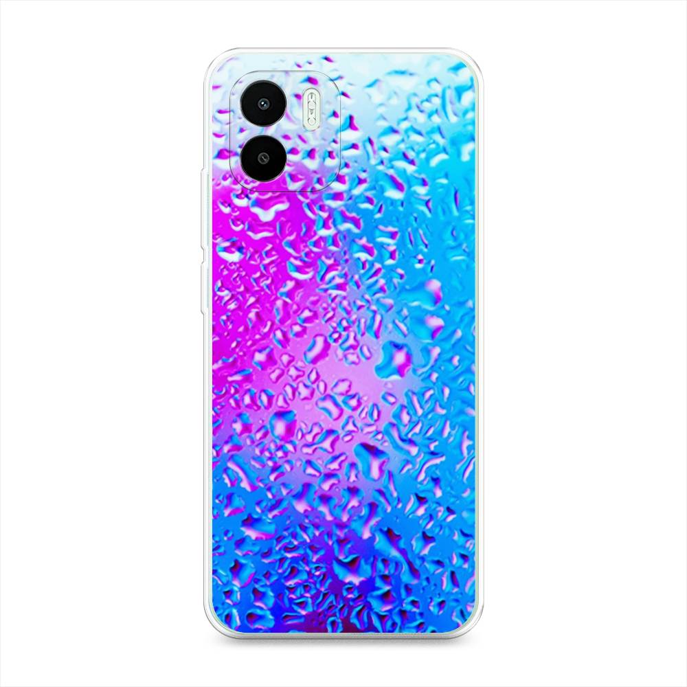 

Чехол на Xiaomi Redmi A1 "Капли на стекле", Голубой;розовый, 316350-3