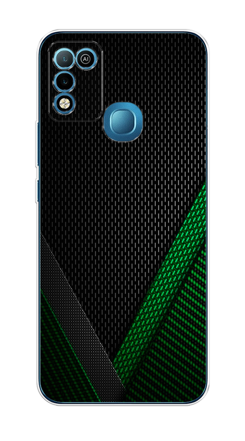 

Чехол Awog на Infinix HOT 10 Play "Зеленый карбон", Разноцветный, 3100650-3