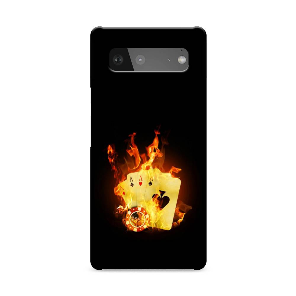 

Пластиковый чехол "Горящие карты" на Google Pixel 6, 270820-7