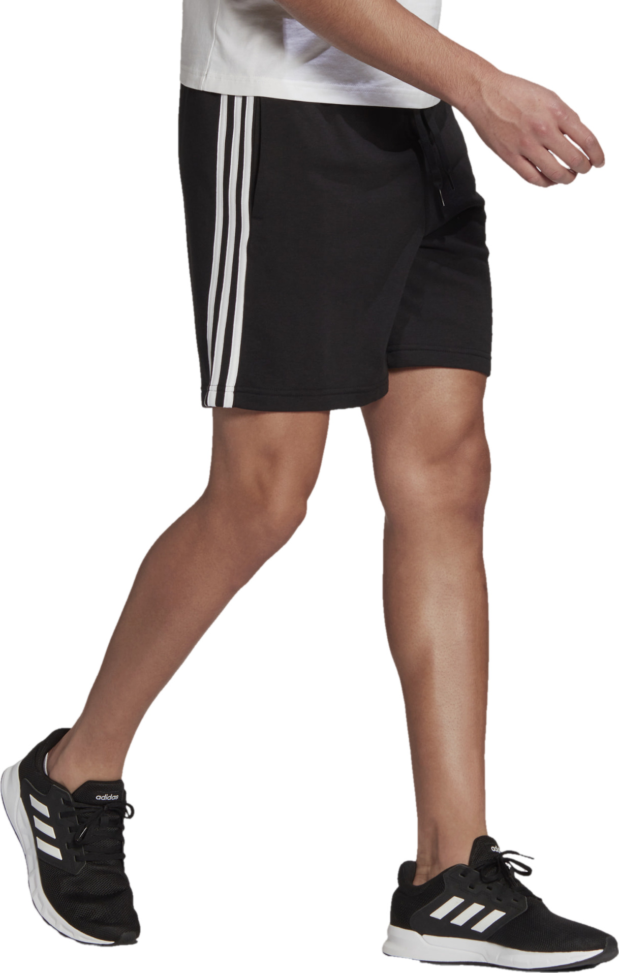 

Шорты мужские Adidas Essentials French Terry 3-Stripes Shorts черные 2XLS, Черный, Essentials French Terry 3-Stripes Shorts