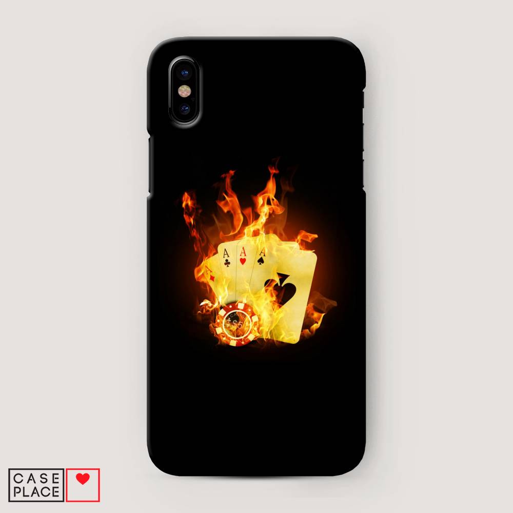 

Пластиковый чехол "Горящие карты" на Apple iPhone XS Max (10S Max), 11920-7