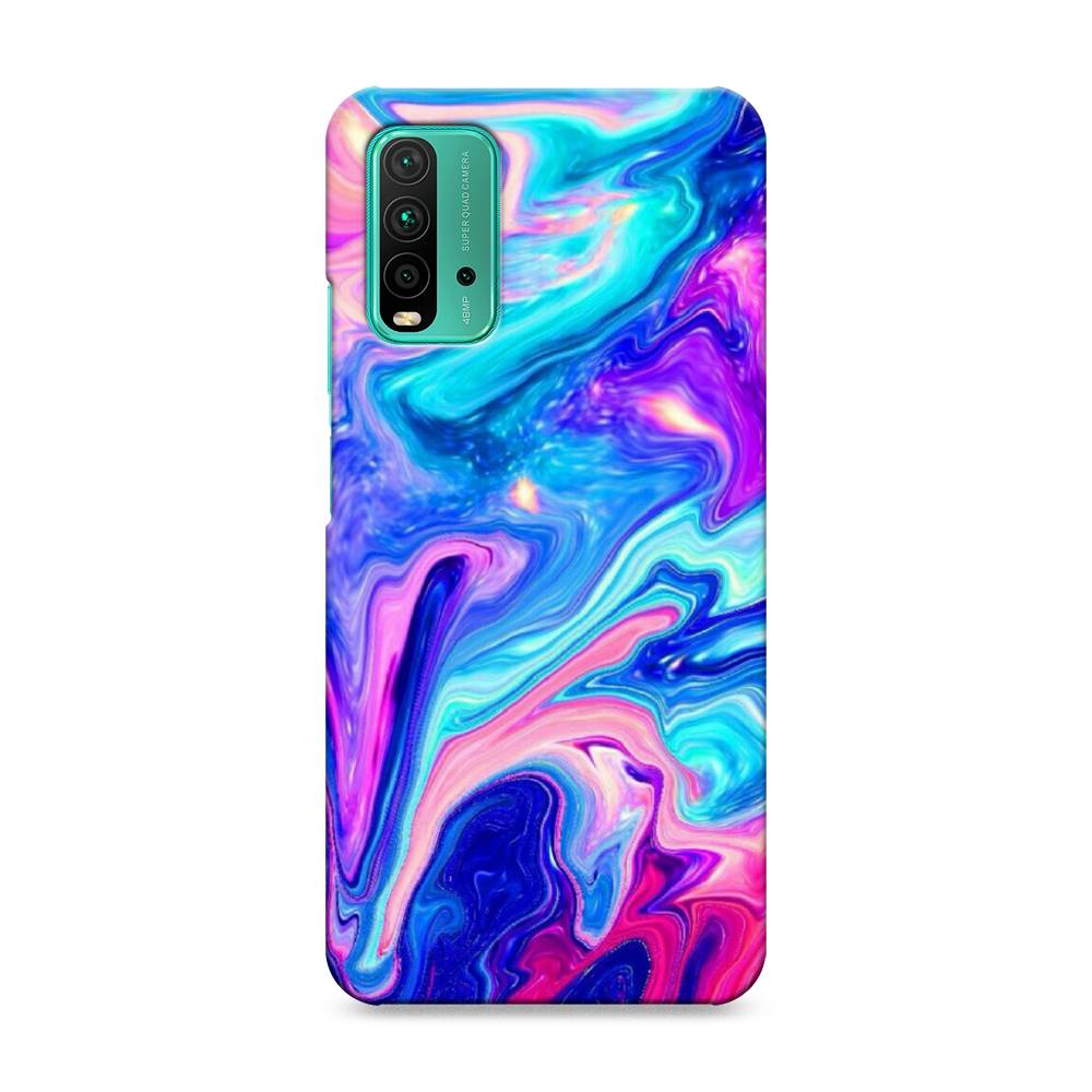 фото Пластиковый чехол "потеки краски" на xiaomi redmi 9t awog