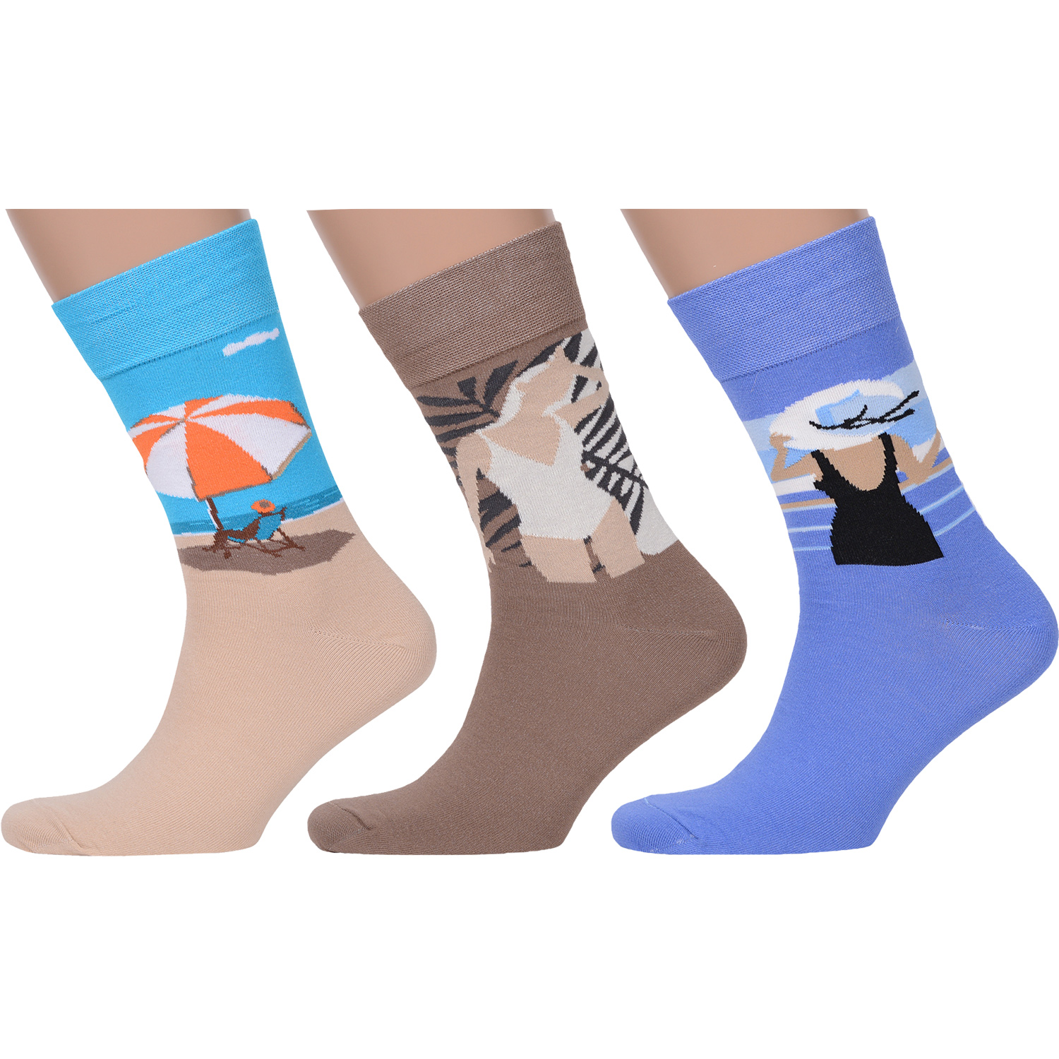

Комплект носков мужских MoscowSocksClub msk3-М35 коричневых; синих; бежевых; голубых 29, msk3-М35