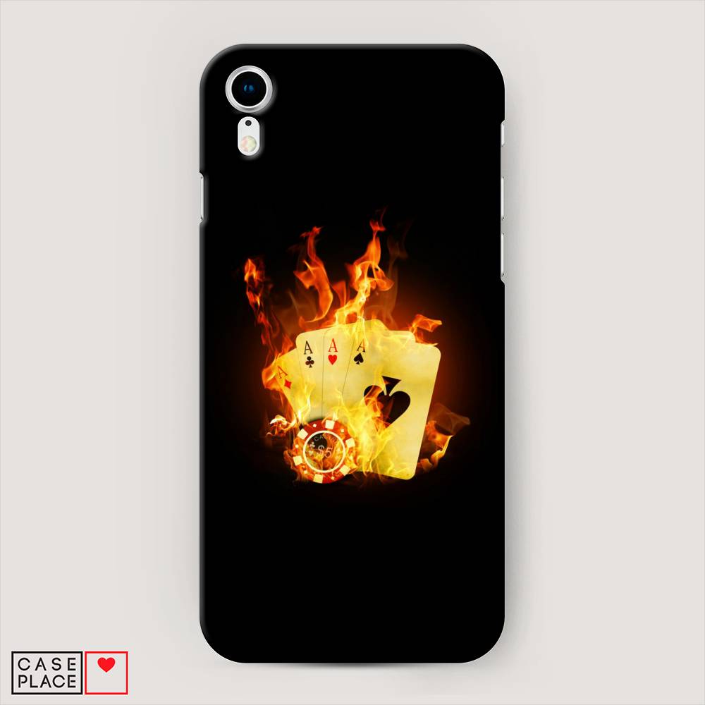 

Пластиковый чехол "Горящие карты" на Apple iPhone XR (10R), 12020-7