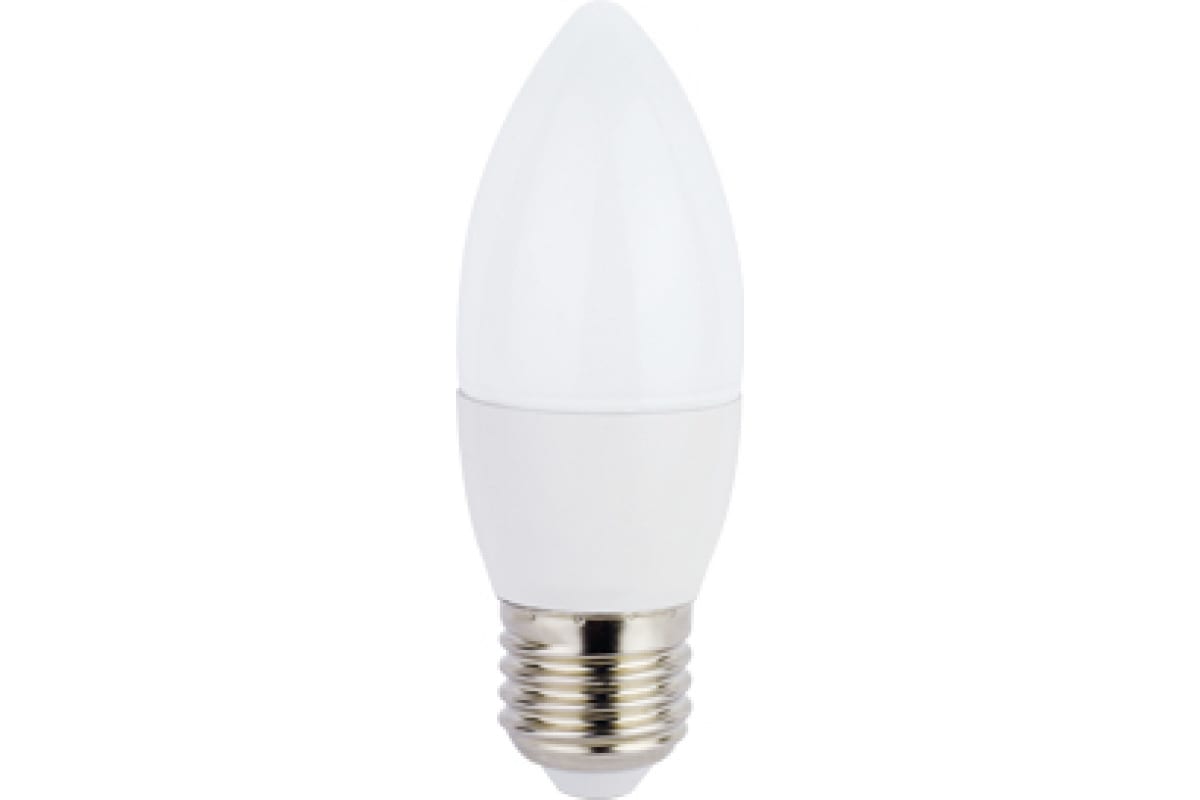 фото Светодиодная лампа candle led 7,0w 220v e27 2700k свеча (композит) ecola c7lw70elc