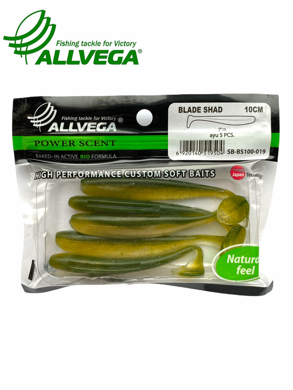 

Приманка съедобная ALLVEGA Blade Shad 10см 5г (5шт.) цвет ayu, Blade Shad