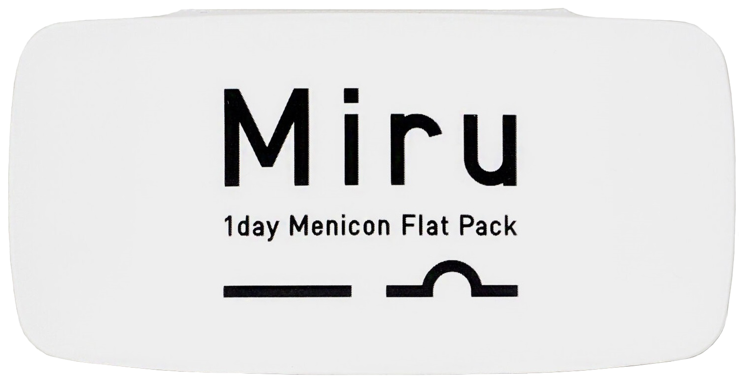 

Контактные линзы MIRU 1 Day Menicon Flat Pack (2 уп. по 30 линз) R. 8.6 +1.25 прозрачные, 1-Day Flat Pack 30 линз