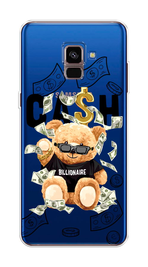 

Чехол на Samsung Galaxy A8 2018 "Big cash", Черный;серый;бежевый, 25450-6