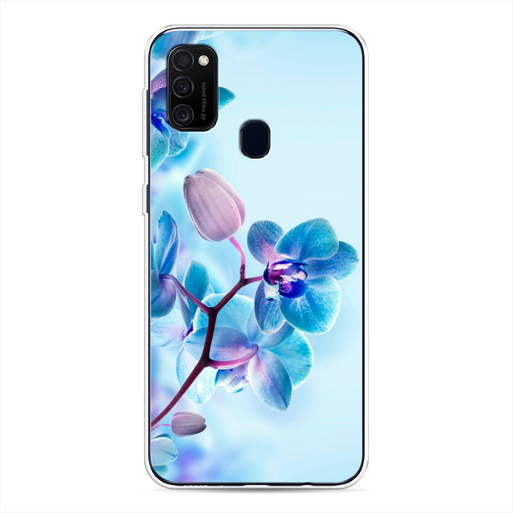 

Чехол Awog на Samsung Galaxy M30s/M21 "Голубая орхидея", Разноцветный, 29850-8