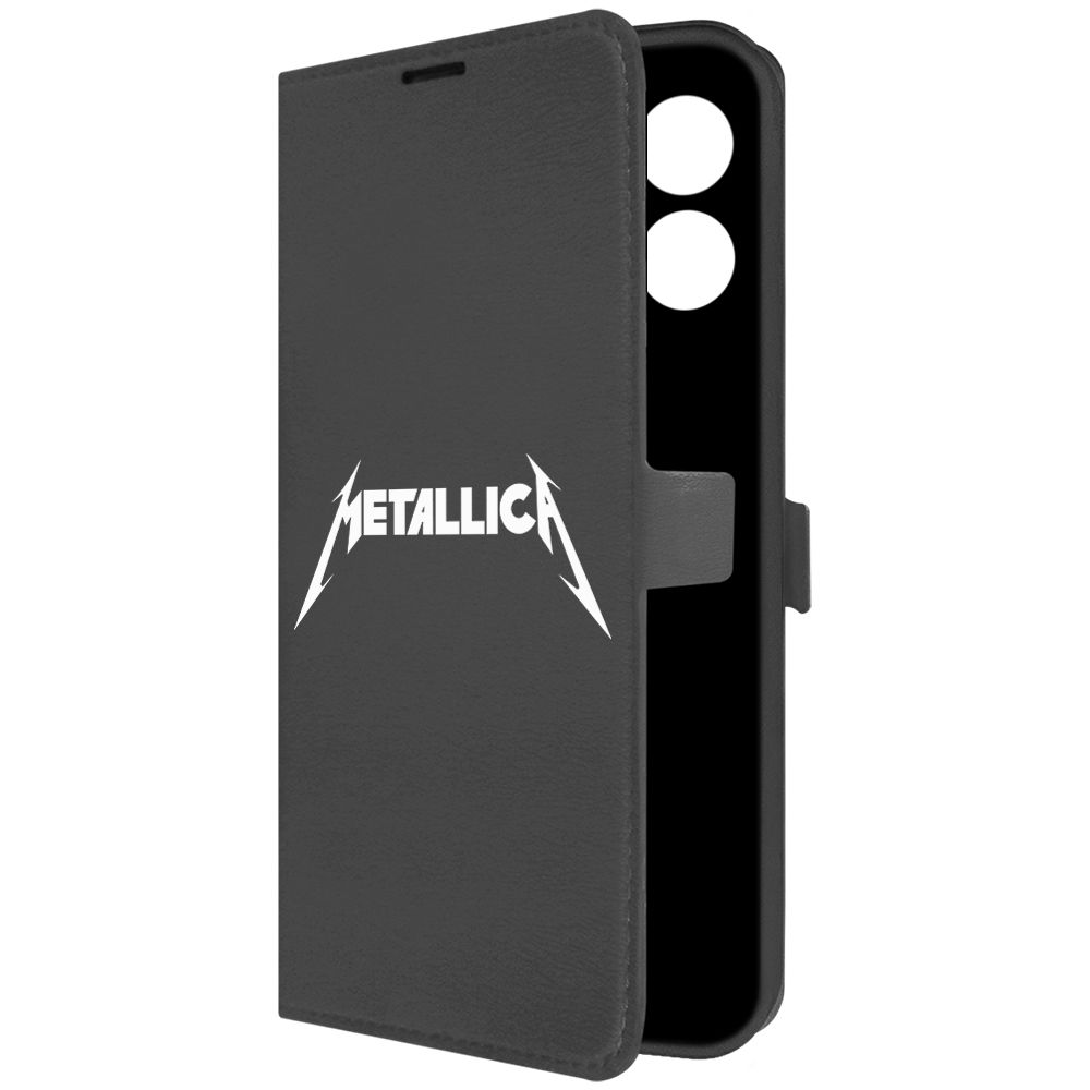 

Чехол-книжка Krutoff Eco Book для Oppo A18 Metallica черный