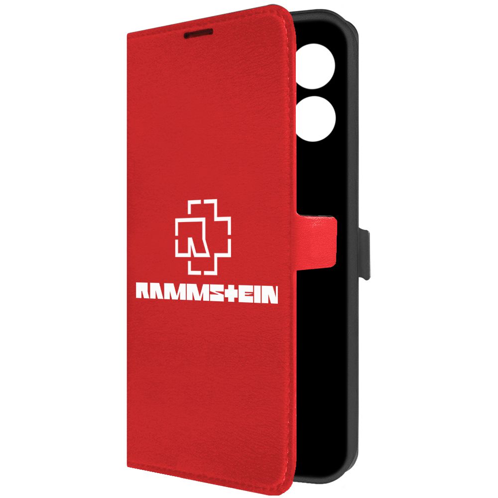 

Чехол-книжка Krutoff Eco Book для Oppo A18 Rammstein красный