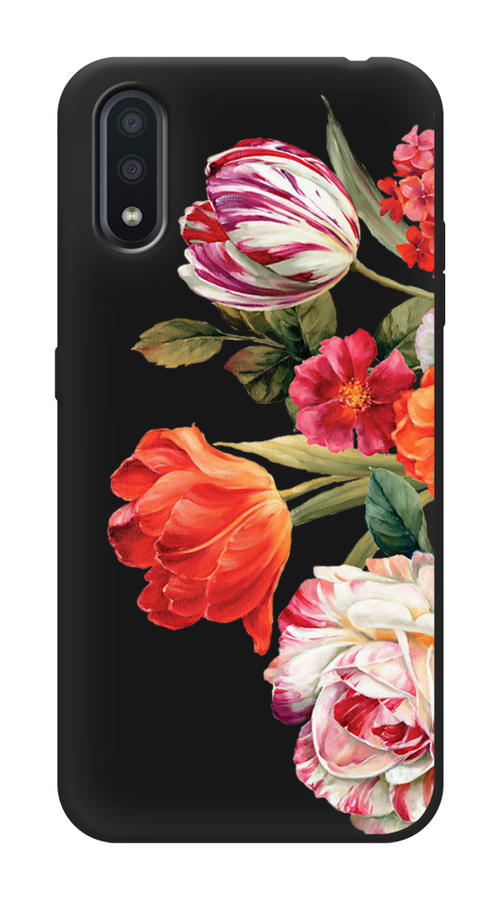 

Чехол Awog на Samsung Galaxy A01 "Весенний букет", Разноцветный, 29552-1