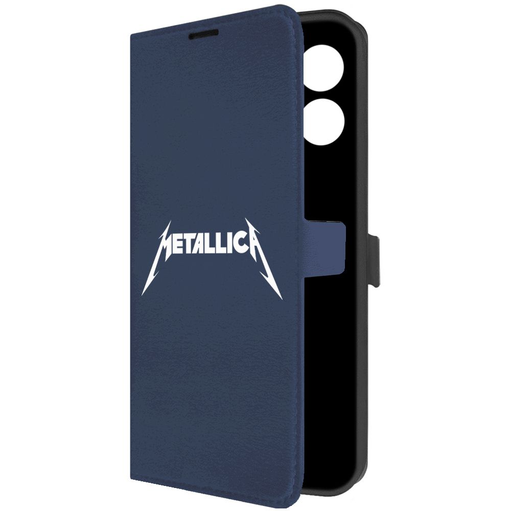 

Чехол-книжка Krutoff Eco Book для Oppo A18 Metallica синий