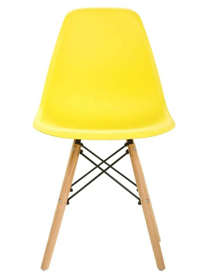 фото Стул leon в стиле eames dsw, желтый, 1 шт leon group