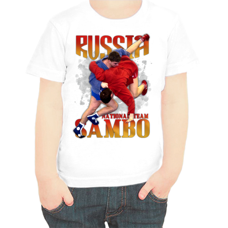 

Футболка мальчику белая 22 р-р russia national team sambo, Белый, fdm_national_yeam_cambo