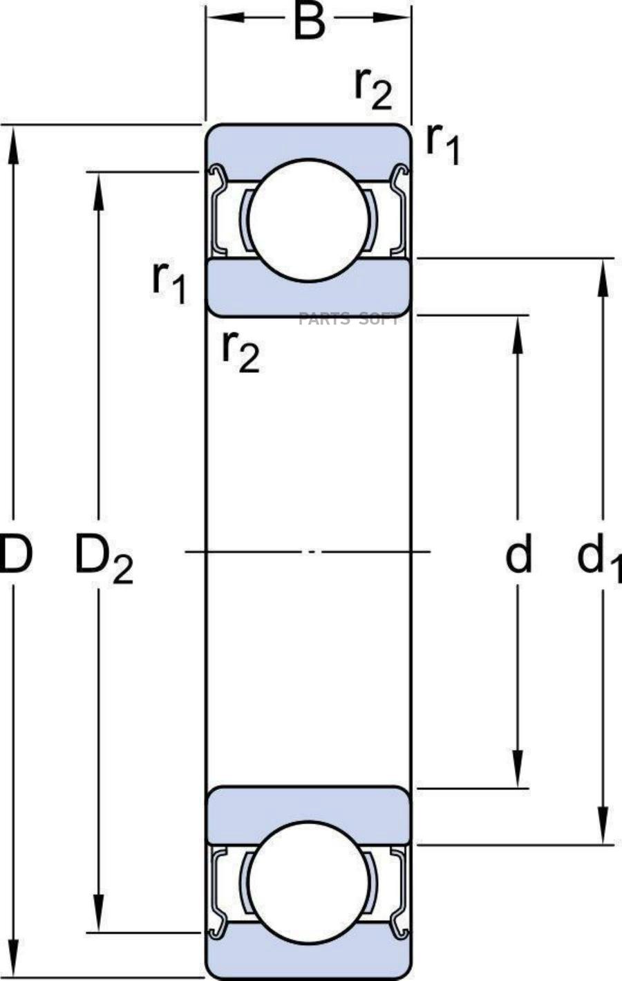 

Подшипник Skf 61992Z