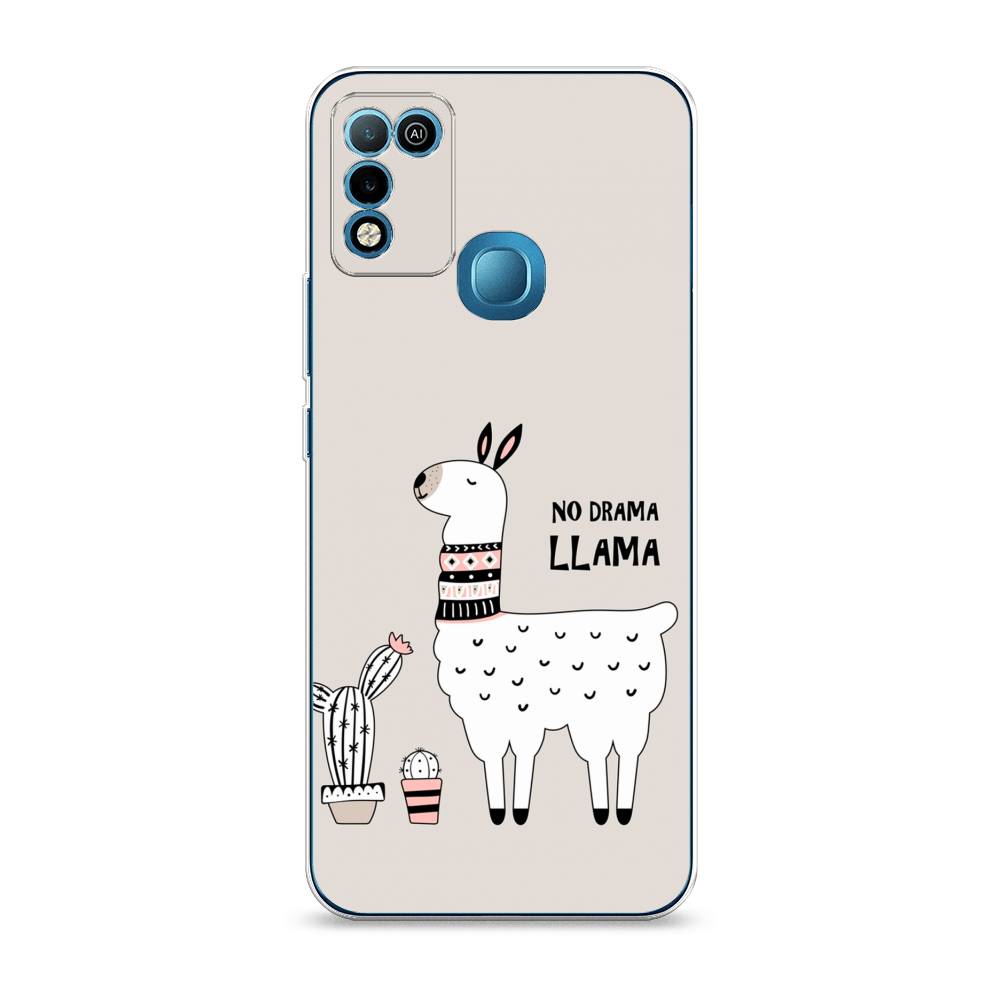 

Чехол Awog на Infinix HOT 10 Play "No drama LLama", Разноцветный, 3100650-2