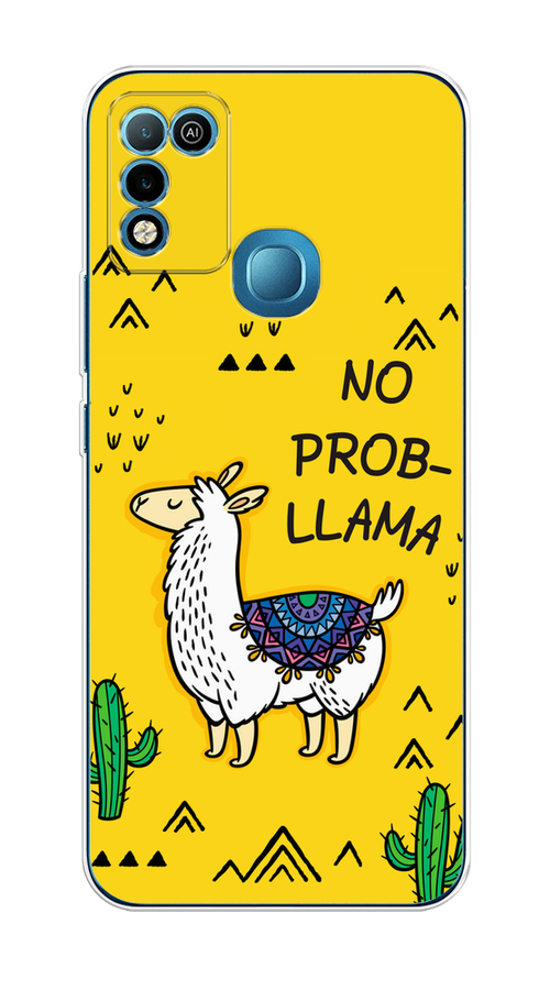 

Чехол Awog на Infinix HOT 10 Play "No probLLama", Разноцветный, 3100650-2