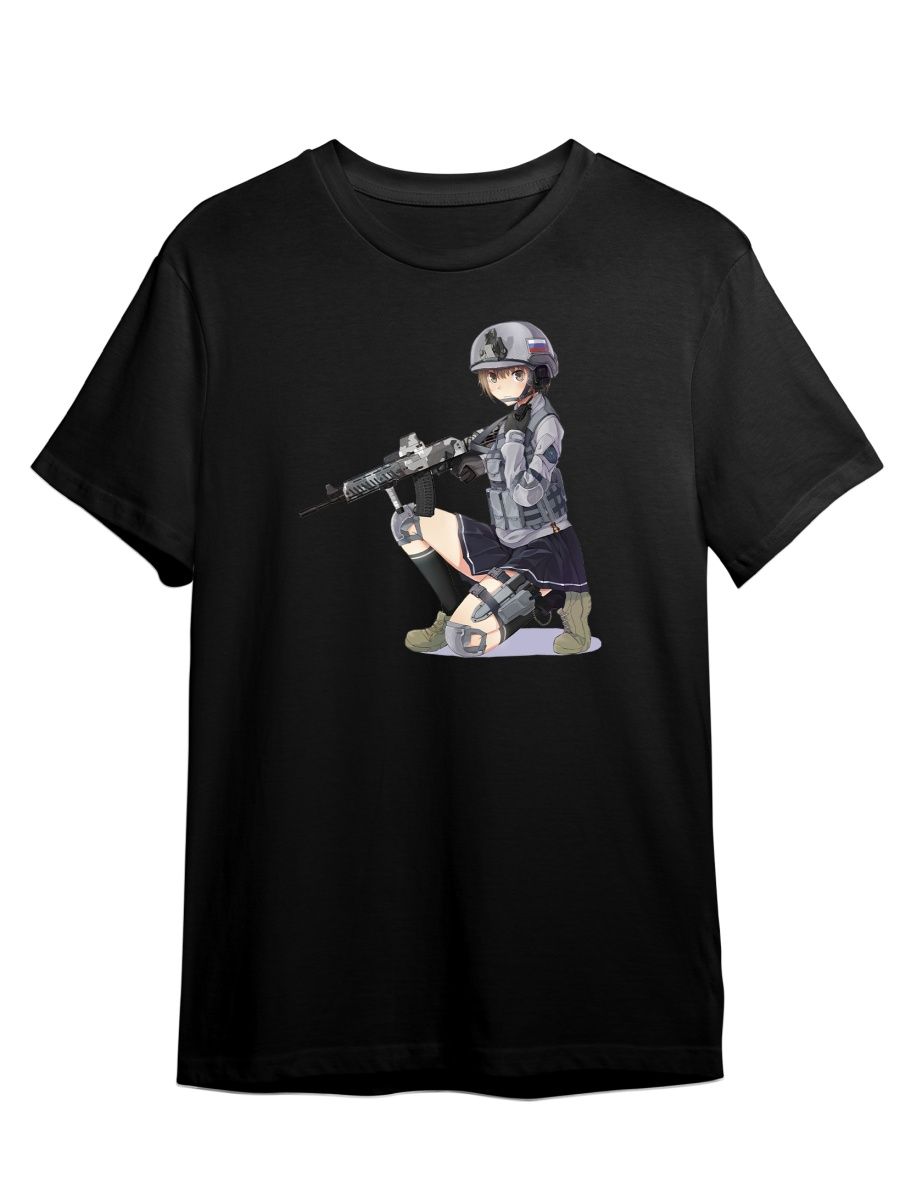 Футболка унисекс СувенирShop Аниме тян/Тарков/Tarkov 10 черная 3XL