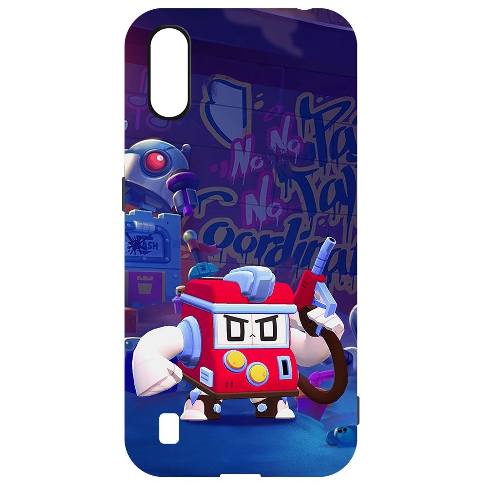 

Чехол-накладка Krutoff Софт Кейс Brawl Stars - V8-БИТ для Samsung Galaxy M01 (M015) черный