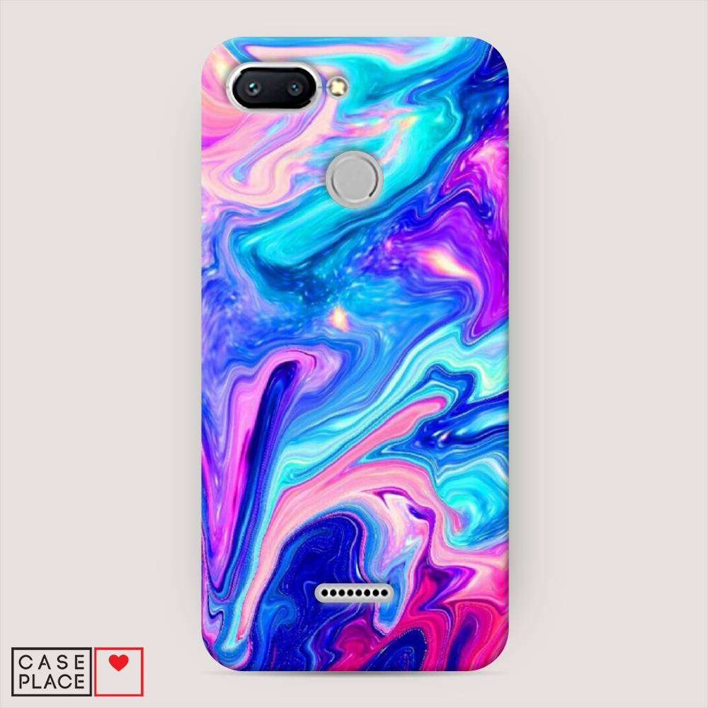 

Пластиковый чехол "Потеки краски" на Xiaomi Redmi 6