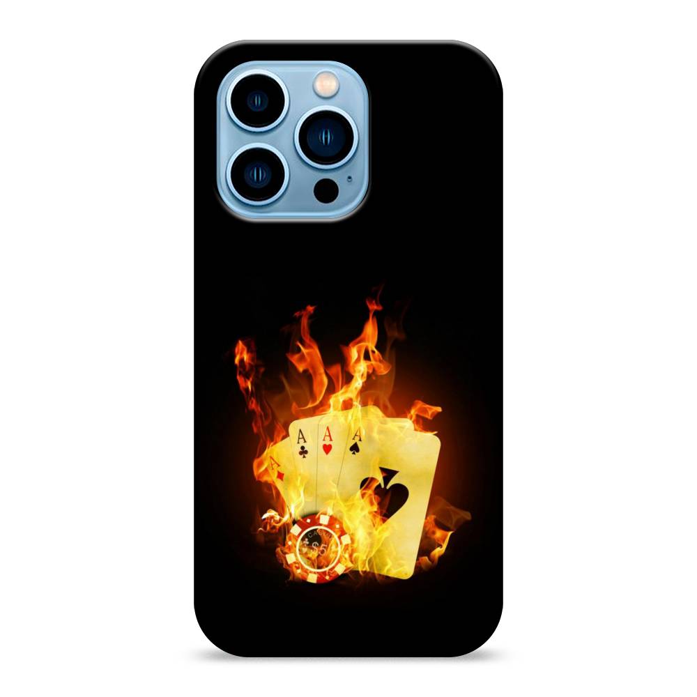 

Пластиковый чехол "Горящие карты" на Apple iPhone 13 Pro, 14320-7
