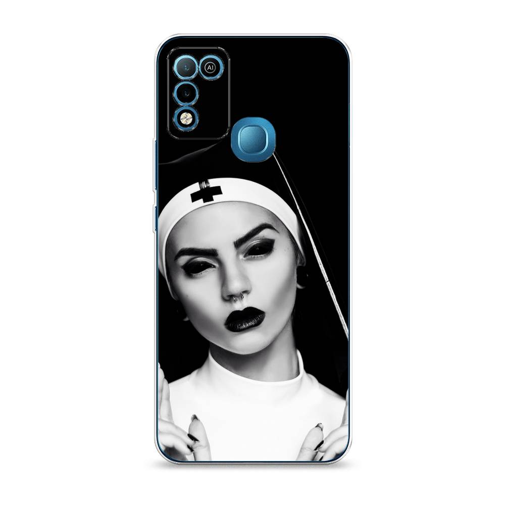 фото Чехол awog "черная монашка" для infinix hot 10 play