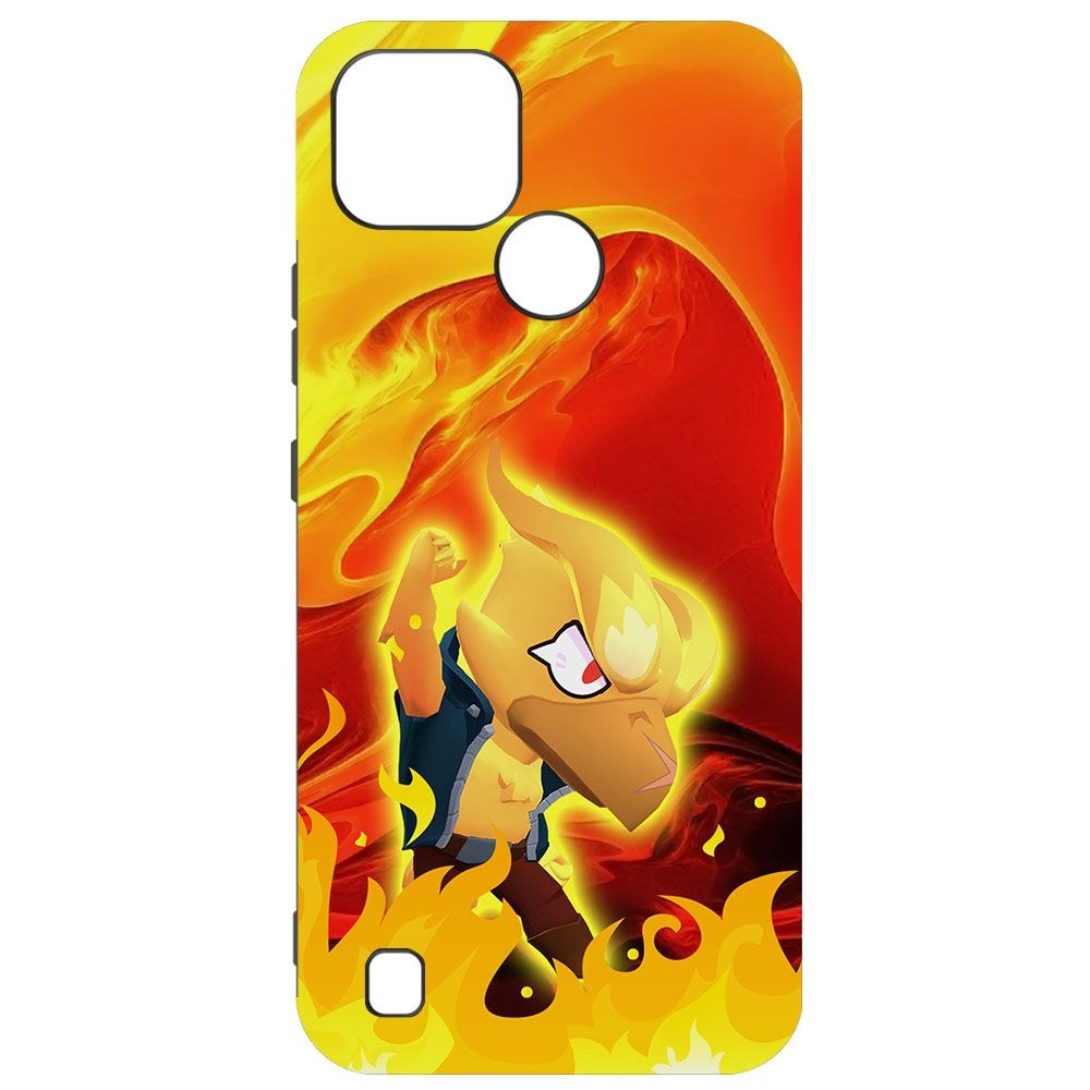 

Чехол-накладка Krutoff Софт Кейс Brawl Stars - Ворон-Феникс для Realme C21 черный
