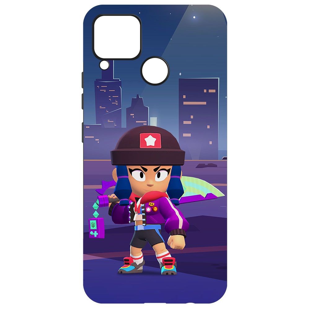 

Чехол-накладка Krutoff Софт Кейс Brawl Stars - Героиня Биби для Realme C15 черный