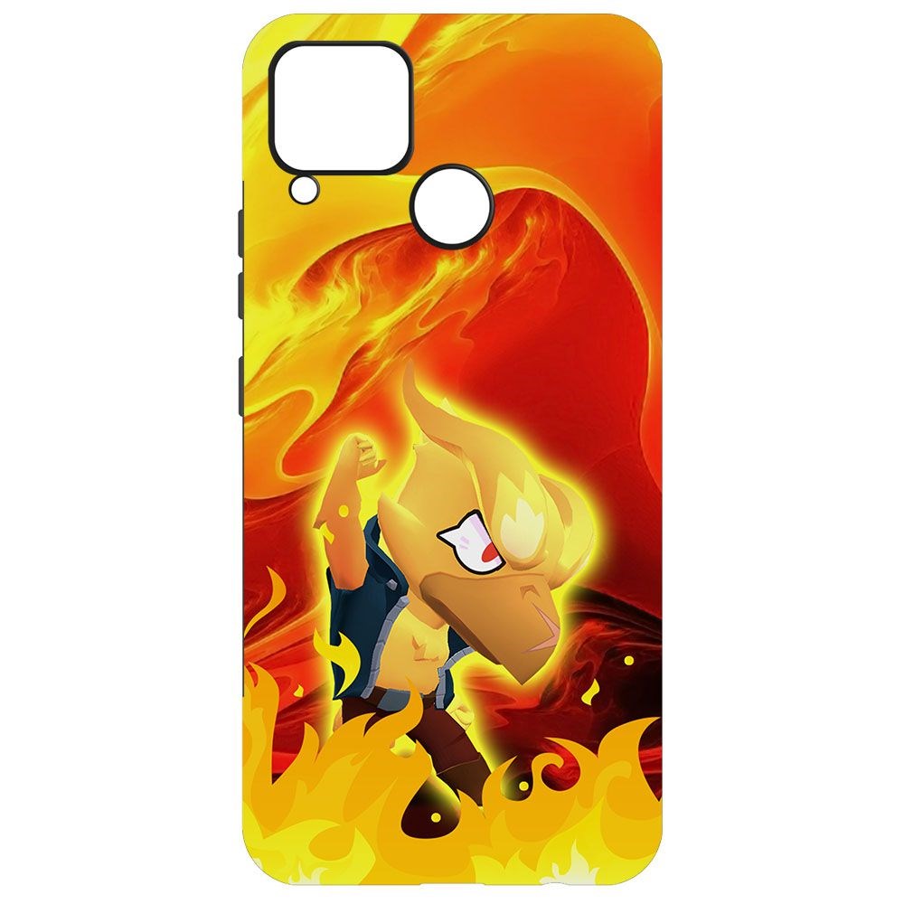 

Чехол-накладка Krutoff Софт Кейс Brawl Stars - Ворон-Феникс для Realme C15 черный