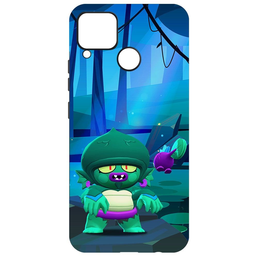 

Чехол-накладка Krutoff Софт Кейс Brawl Stars - Болотный Джин для Realme C15 черный
